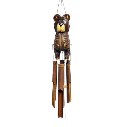 Barry Bear Bamboo Wind Chime
