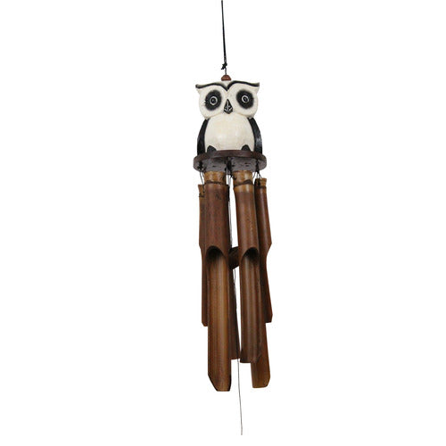 Assorted Color Oscar Owl Bamboo Wind Chimes