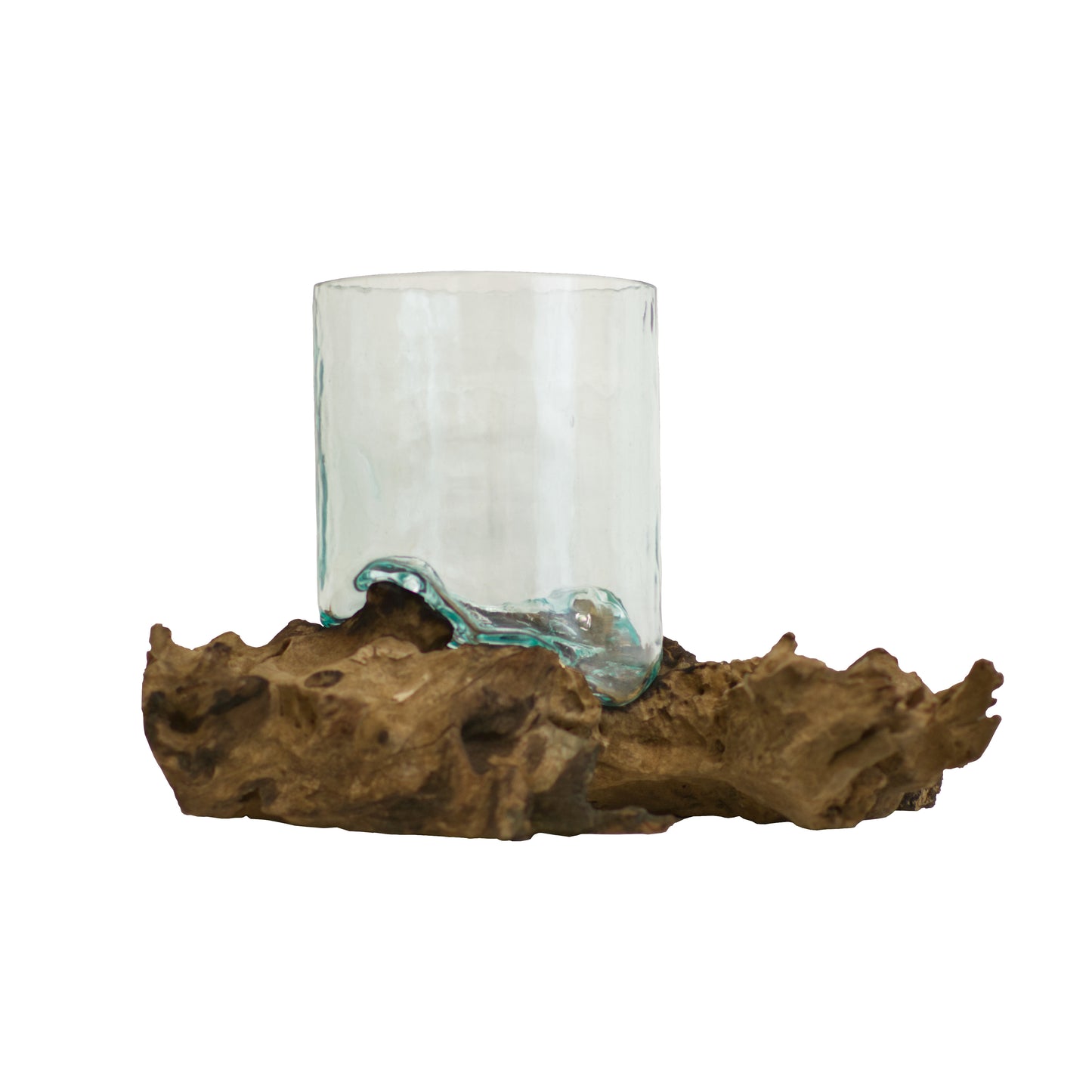 Cylindrical Molten Glass Vessel on Gamal Root