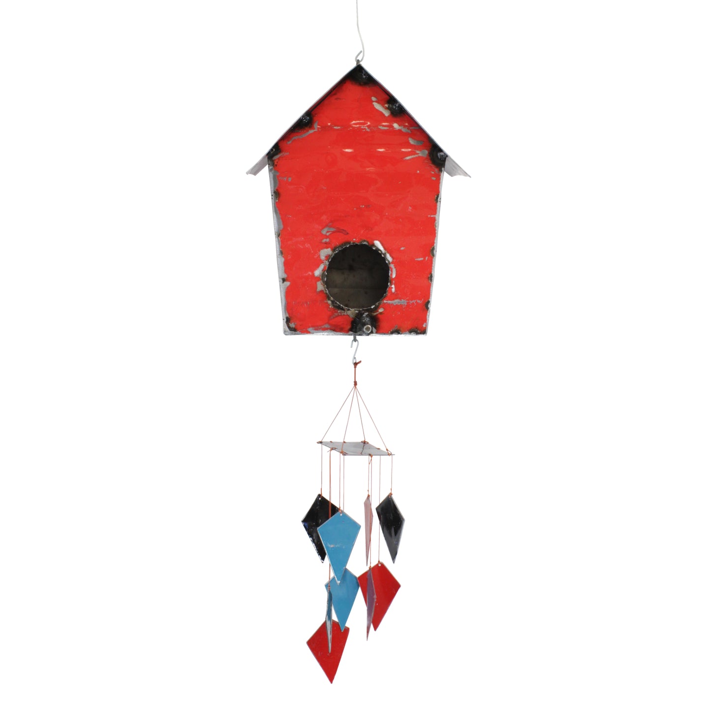 Bird House Upcycled Oil Drum Wind Chime