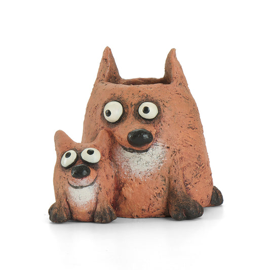 Maddie & Pip the Foxes Planter