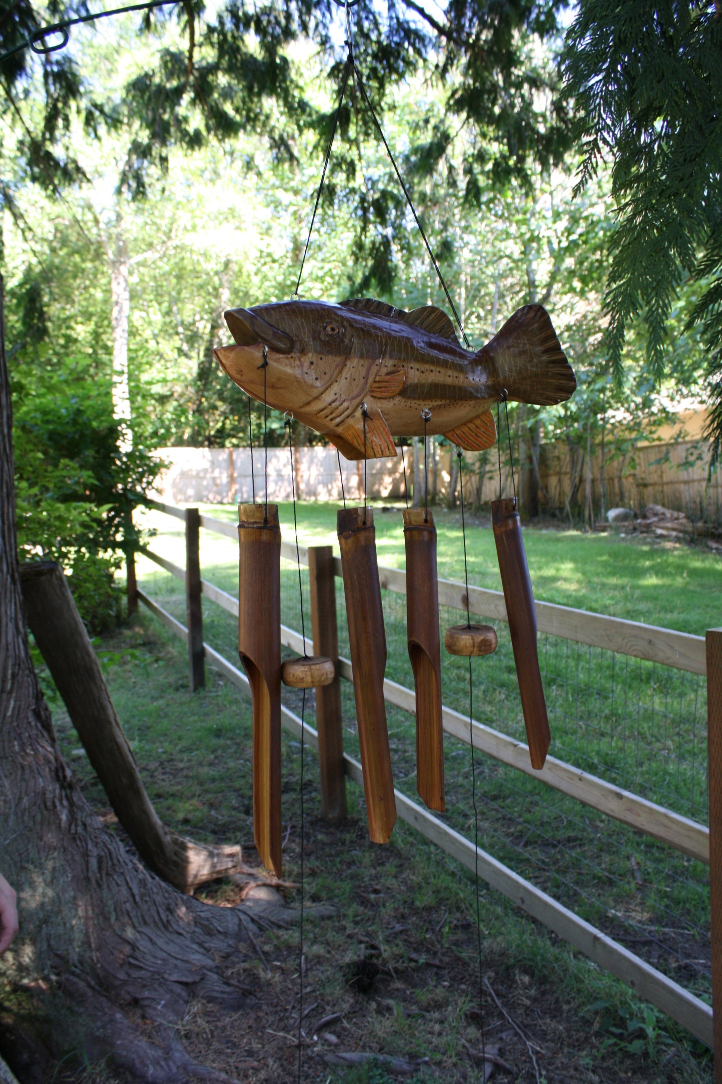 Big Mouth Bass Bamboo Wind Chime