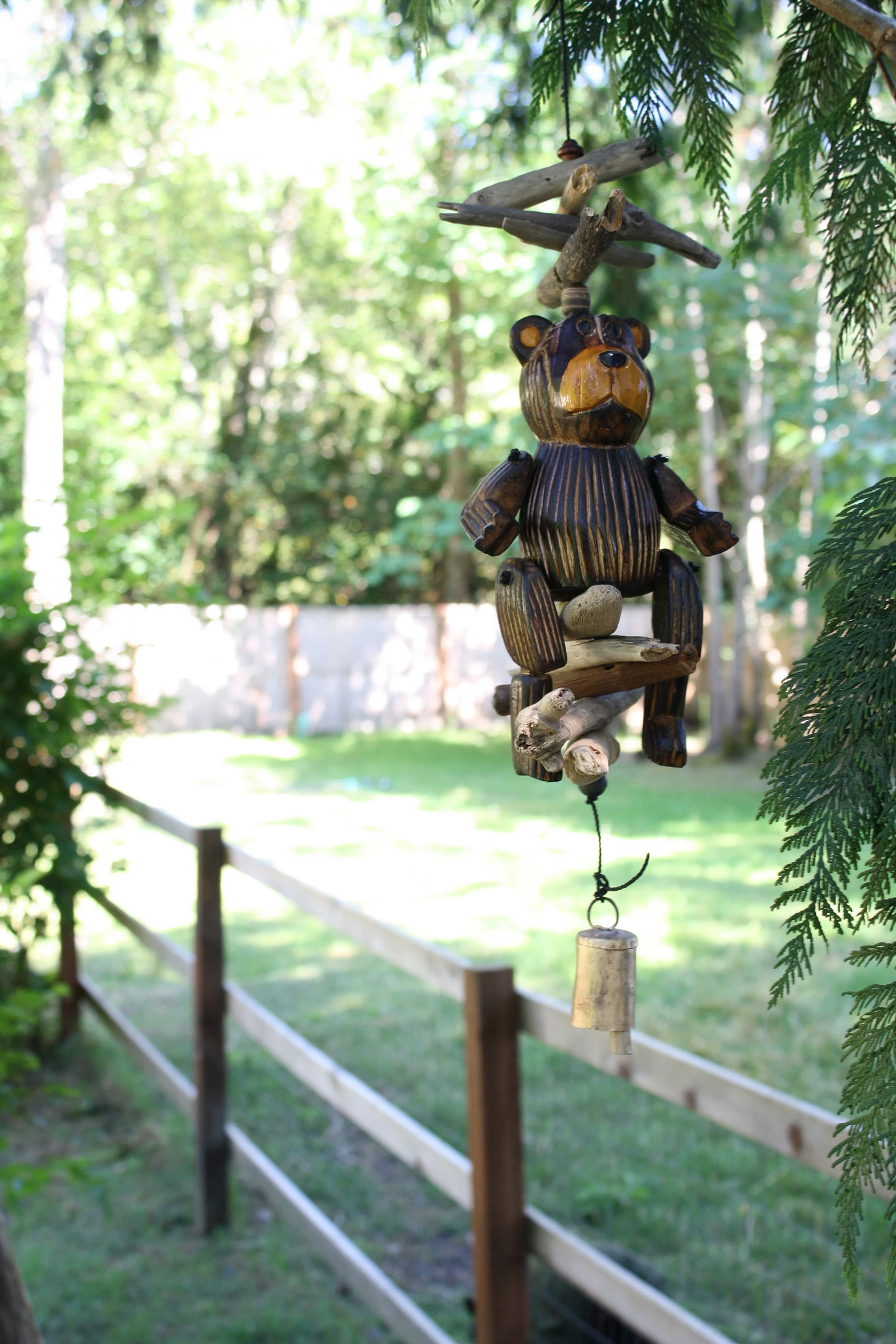 Barry Bear Wooden Doll Cohasset Bell
