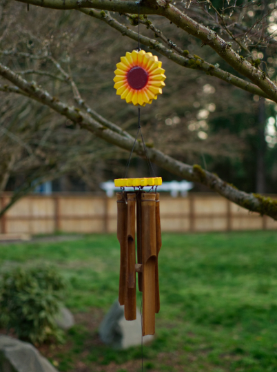 Sunflower Bamboo Wind Chime