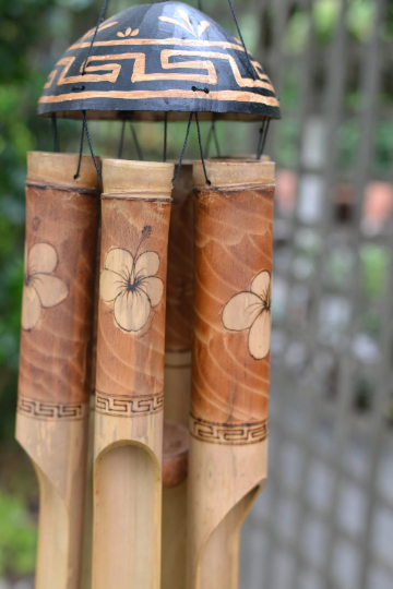 Simple Bamboo Wind Chime - Flowering Whisper Print