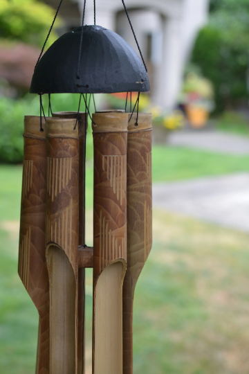 Simple Bamboo Wind Chime - Whisper Finish