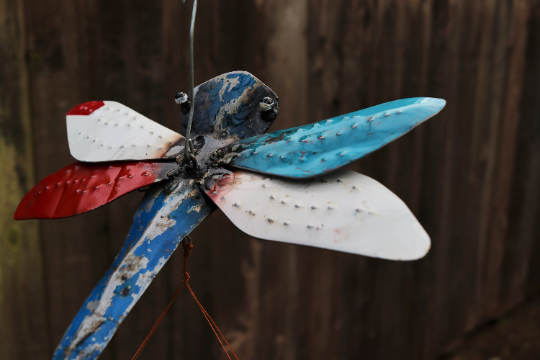 Dragonfly Upcycled Oil Drum Wind Chime