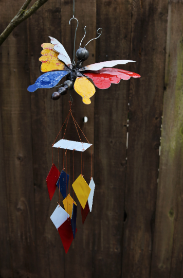 Butterfly Upcycled Steel Wind Chime