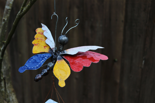 Butterfly Upcycled Steel Wind Chime