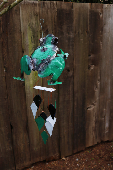 Frog Upcycled Oil Drum Wind Chime