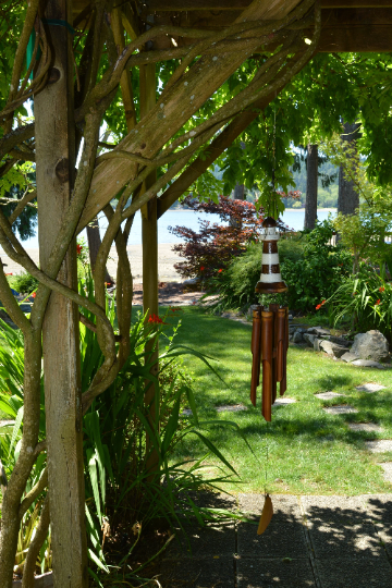 Lighthouse Bamboo Wind Chime 8"