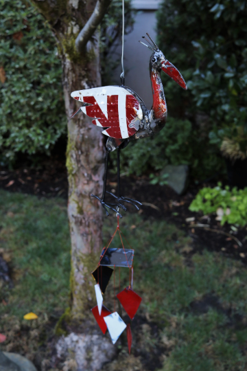 Egret Upcycled Oil Drum Wind Chime