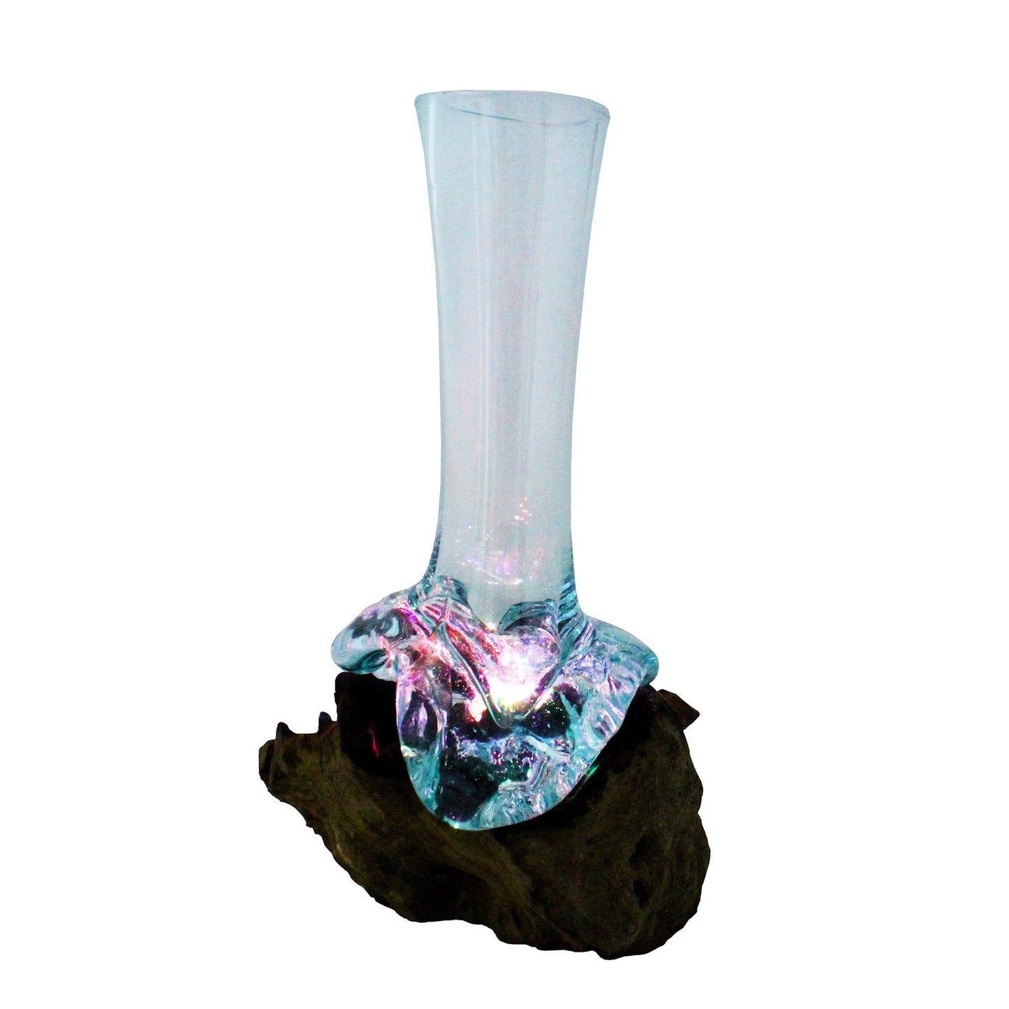 Molten Glass & Gamal Root Patterned Flower Vase
