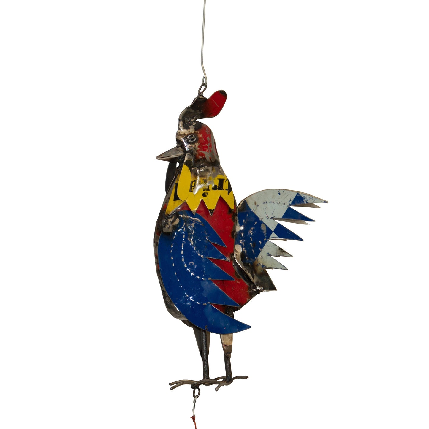Tall Rooster Upcycled Oil Drum Wind Chime
