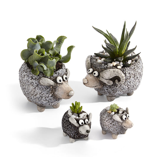 The Ramsey Sheep Family Planters, Set of 4