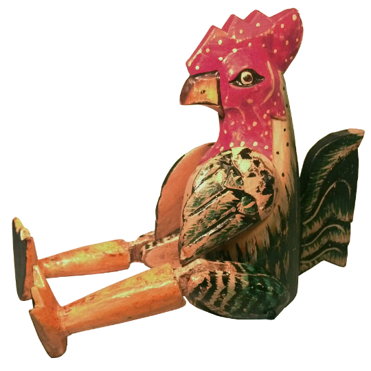 Wood Rooster Puppets